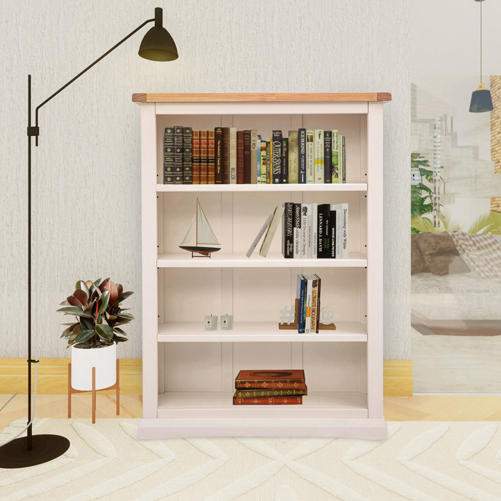 Castelli 4 Shelf Off White Wide Bookcase Image 8