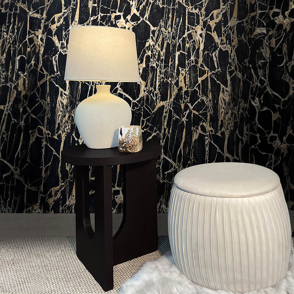 Rasch Enzo Marble Black and Gold Wallpaper Image 4