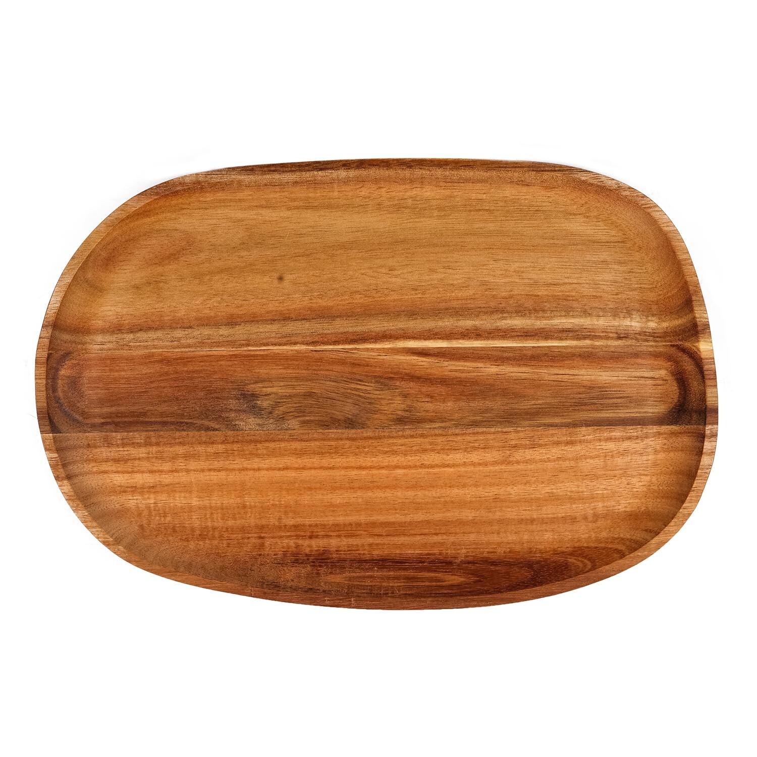 Acacia Wood Oval Serving Platter Image 1