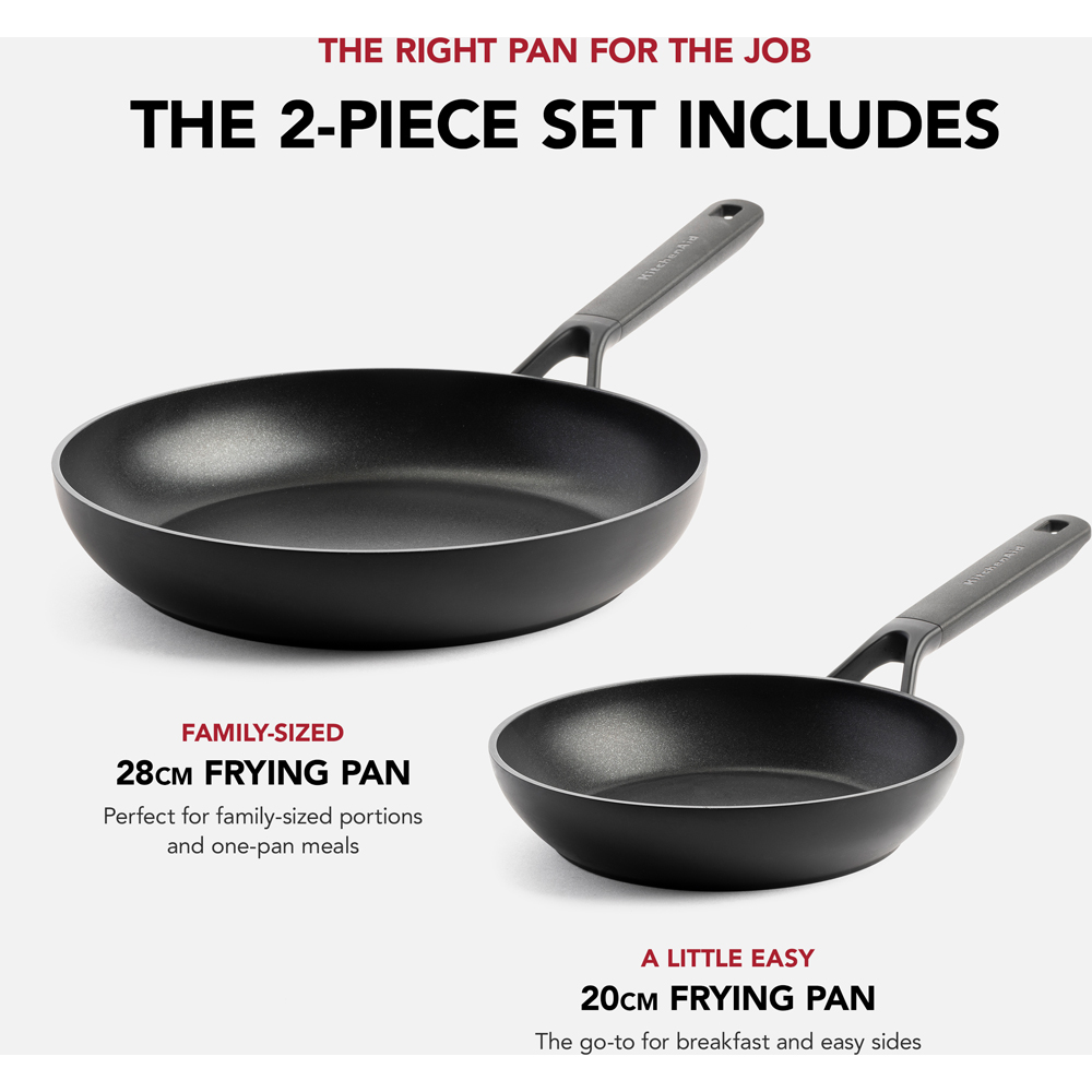 KitchenAid Black Classic Forged Aluminium Frypan Set 20cm and 28cm Image 8