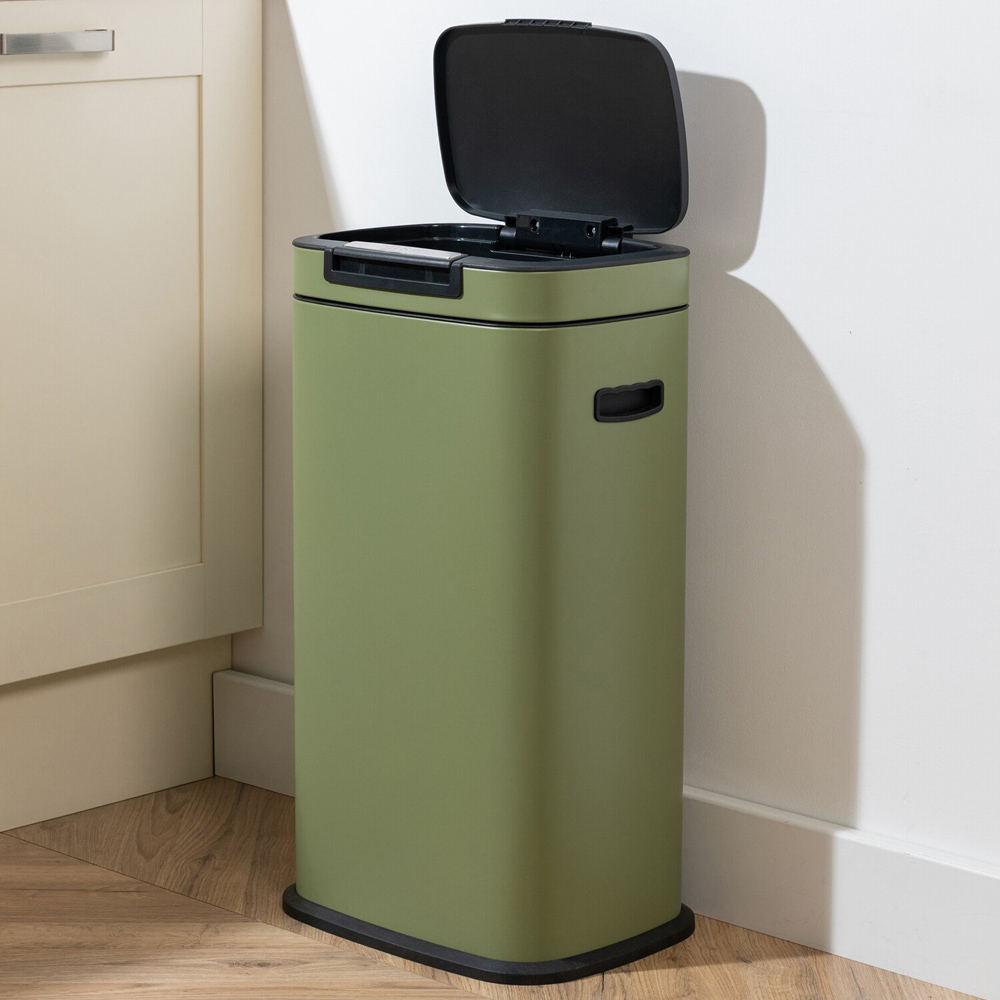 40L Push Bar Bin Olive Image 3
