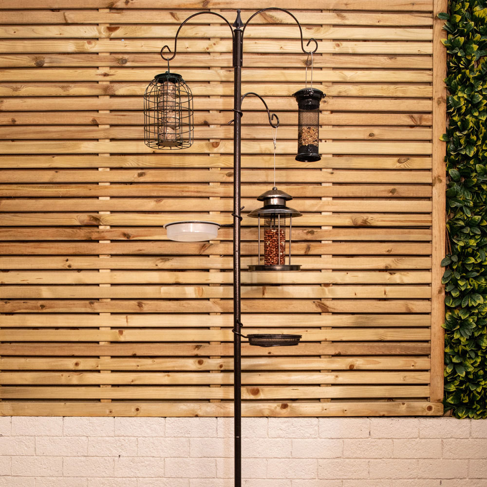 Samuel Alexander Hammertone Metal Wild Bird Feeding Station Image 3