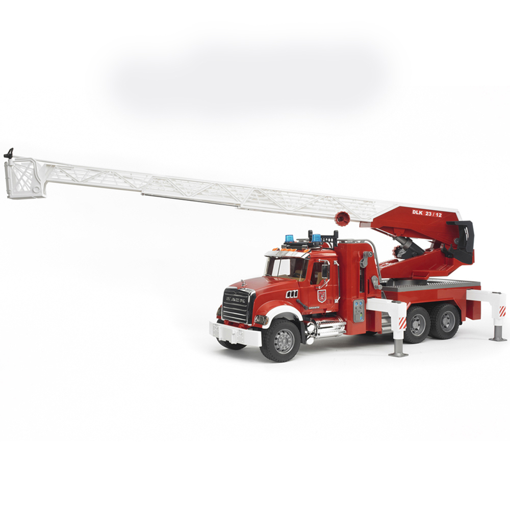 Bruder Kids MACK Granite Fire Engine with Ladder and Water Pump Playset Model Image 2
