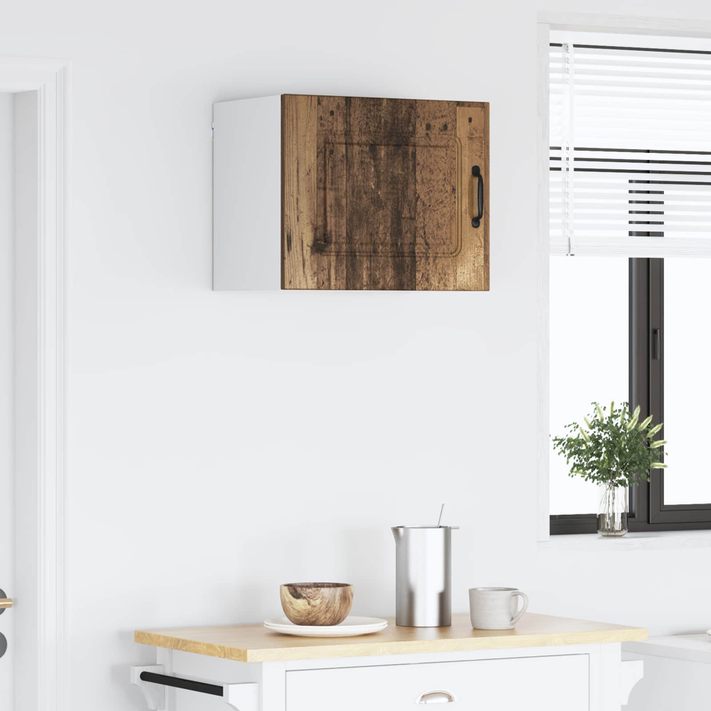 vidaXL Kalmar Single Door Old Wood Wall Mounted Wide Kitchen Cabinet Image 9