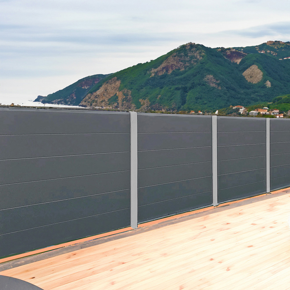Endurofence Anthracite Grey 1830 x 1500mm Mid Rib Maintenance Free Fence Panel Image 1