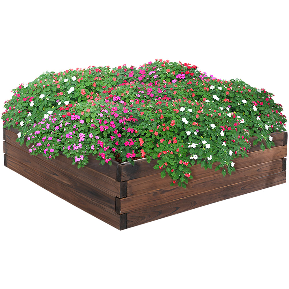 Outsunny Wooden Raised Garden Bed Planter 22.5cm Image 1