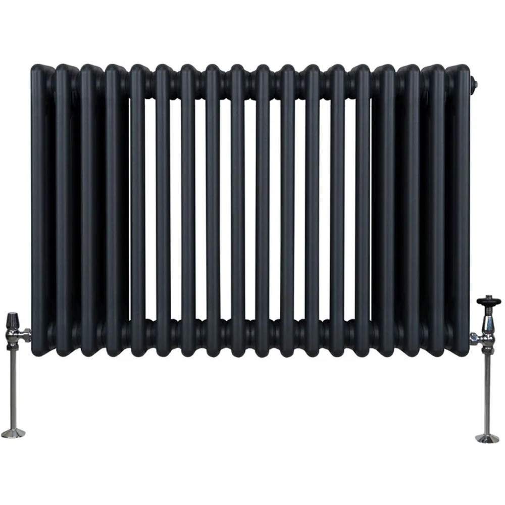 Monster Shop 4311 BTU Anthracite Grey Traditional 3 Column Radiator 600 x 832mm Image 1
