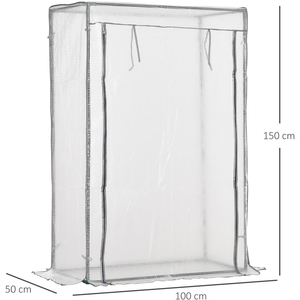 Outsunny White 2 x 3ft Mini Greenhouse Image 8