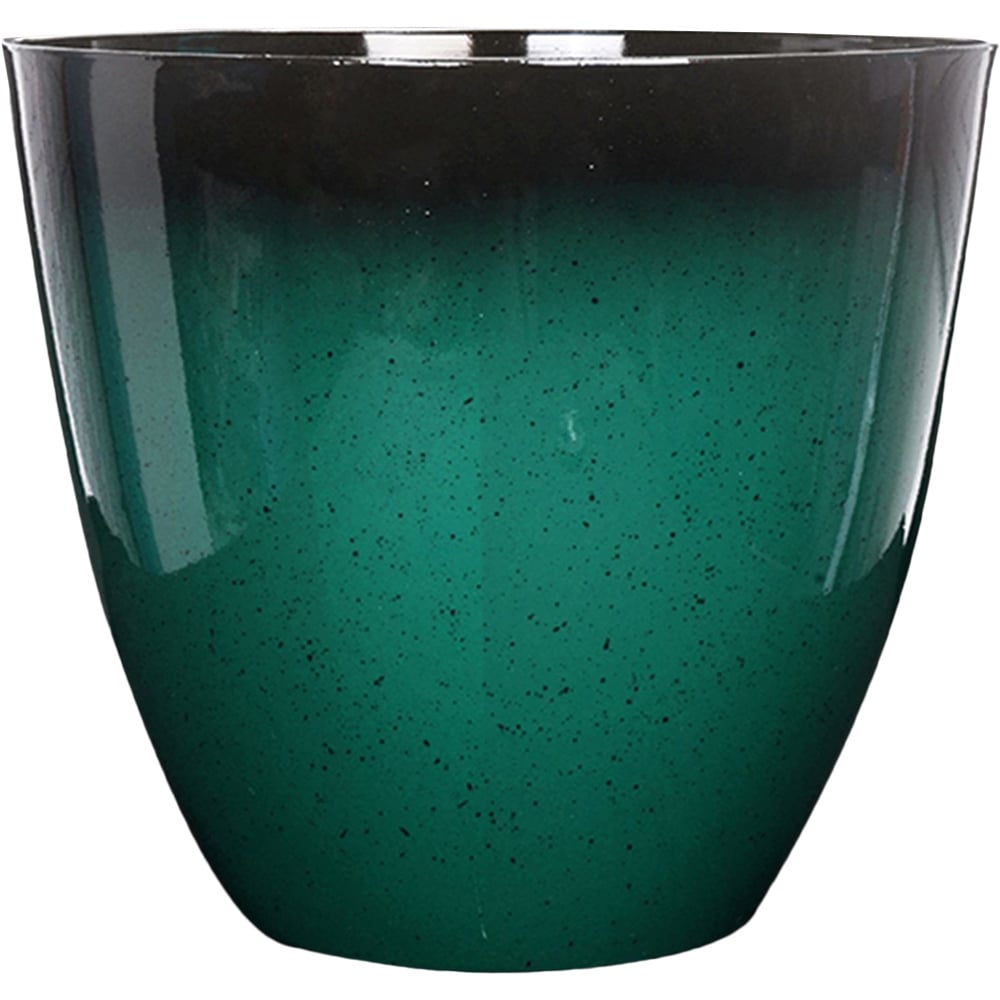 Gr8 Garden Large Green Round Glazed Effect Egg Cup Planter 31cm Image