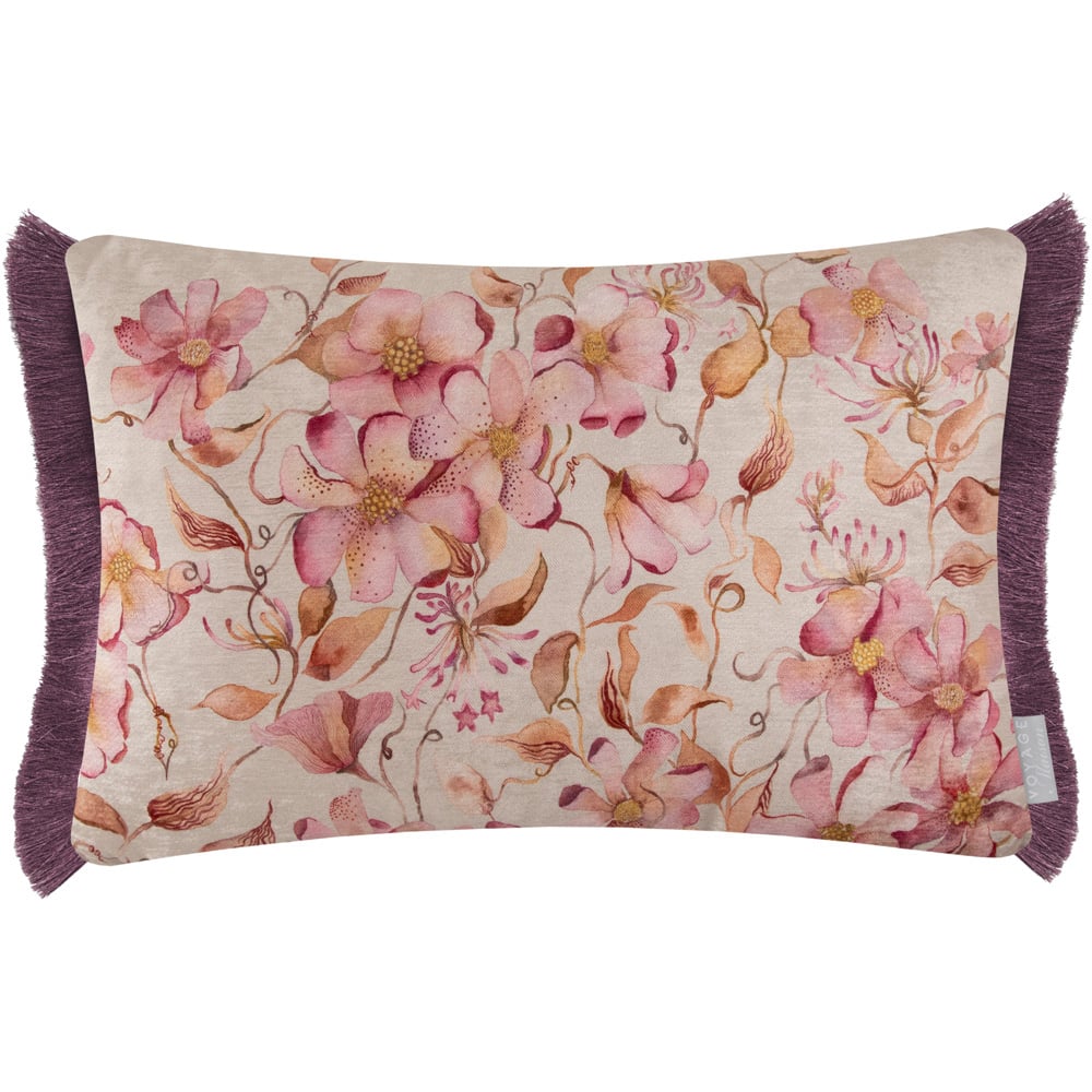 Voyage Maison Daphne Primrose Printed Ruchse Trim Feather Rich Cushion 40 x 60cm Image 1