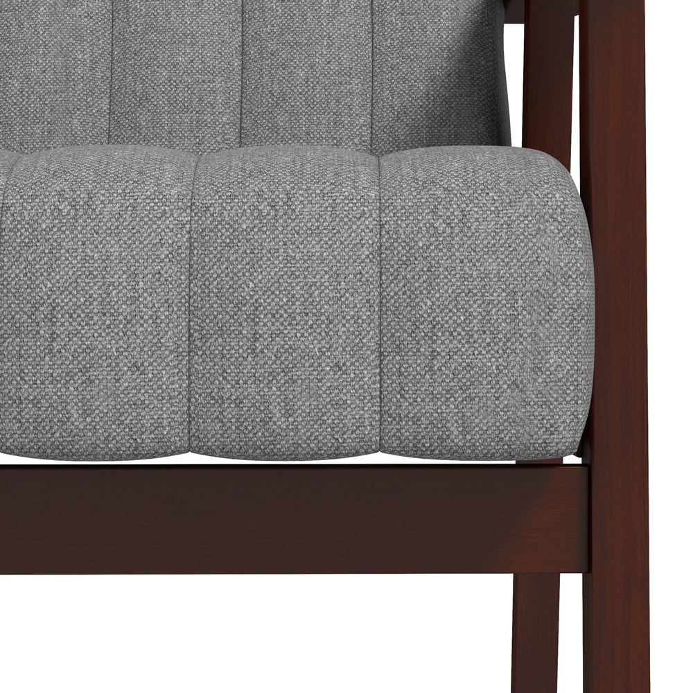 Portland Set of 2 Grey Fabric Armchair Image 3