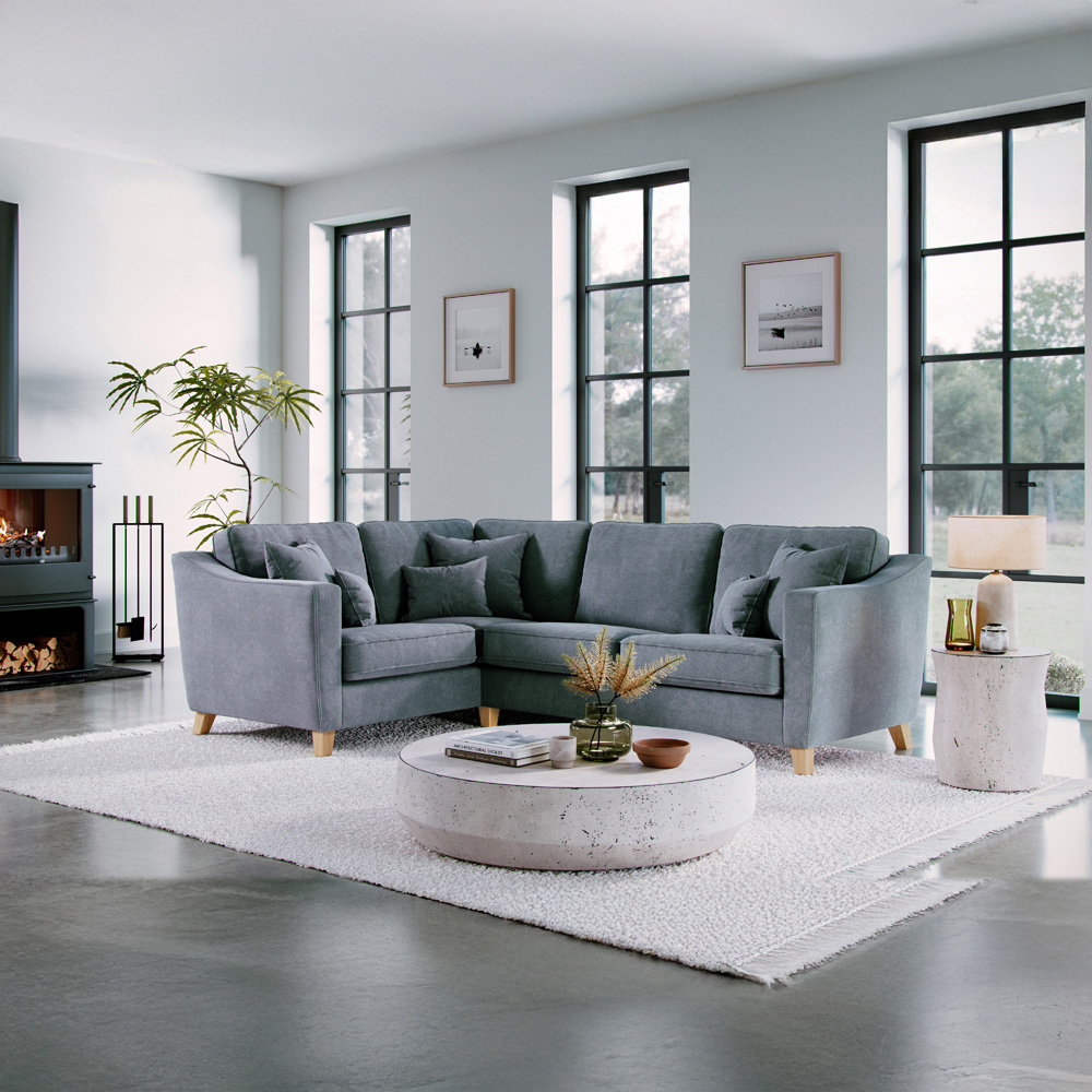 Marlon 3 Seater City Denim Right Hand Corner Sofa Image 3