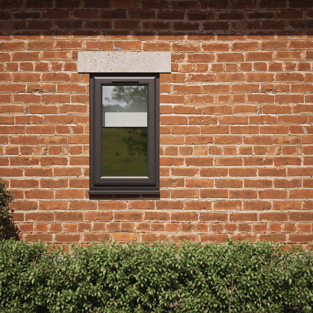 Crystal Black and White RH Side Hung Clear Double Glazed Window 610 x 820mm Image 5