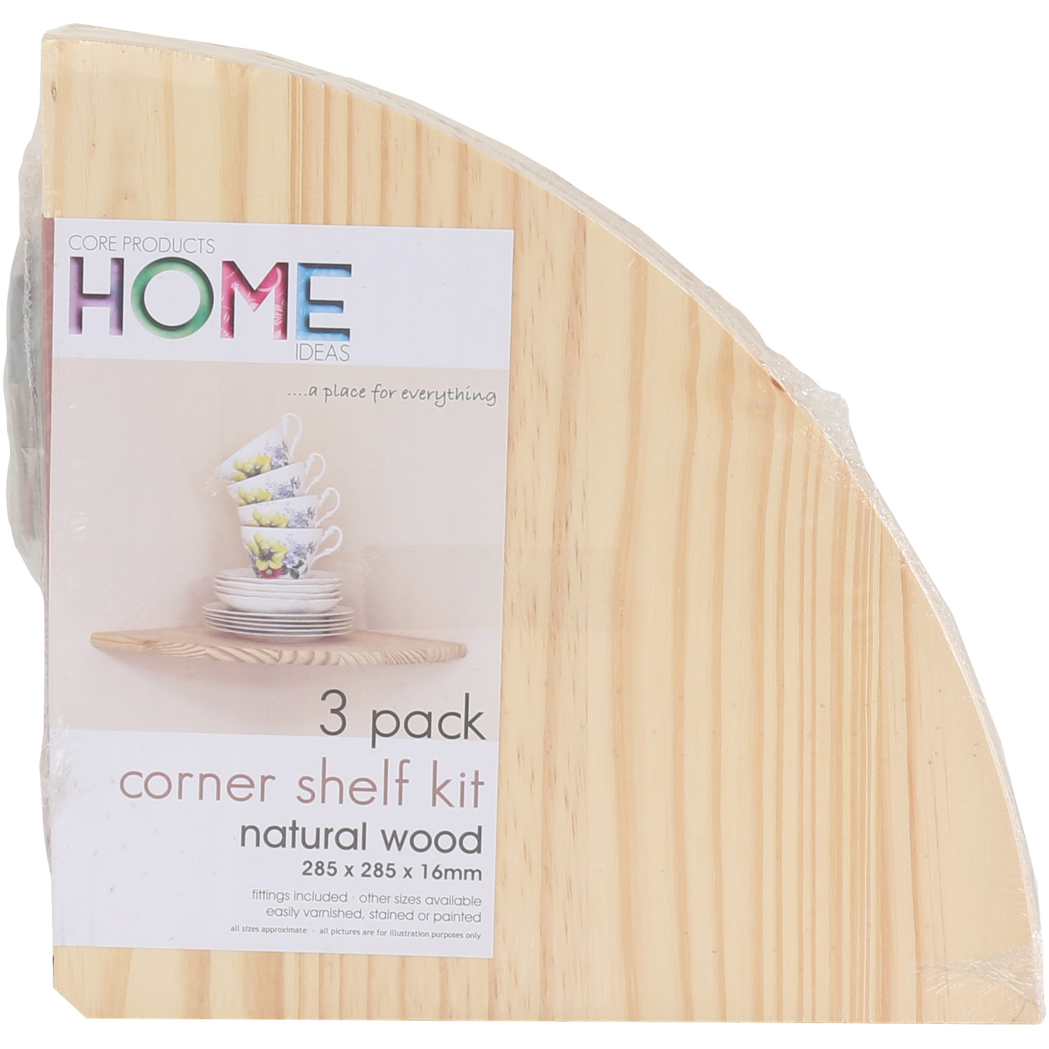 Pine Corner Shelf Kit 3 Pack Image 2