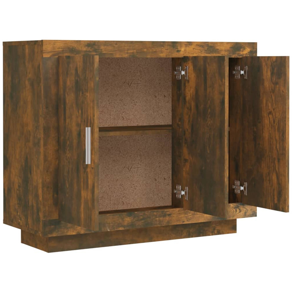 vidaXL 3 Door Smoked Oak Sideboard Image 7