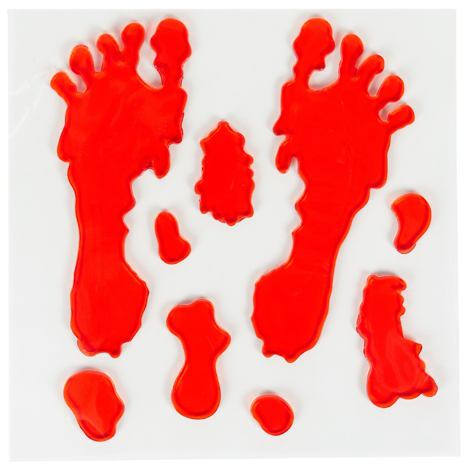 Halloween Hand or Foot Gel Window Sticker Red Image 2