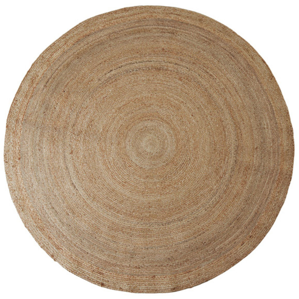 tectake Glim Jute Round Rug 200 x 200 x 0.5cm Image 1