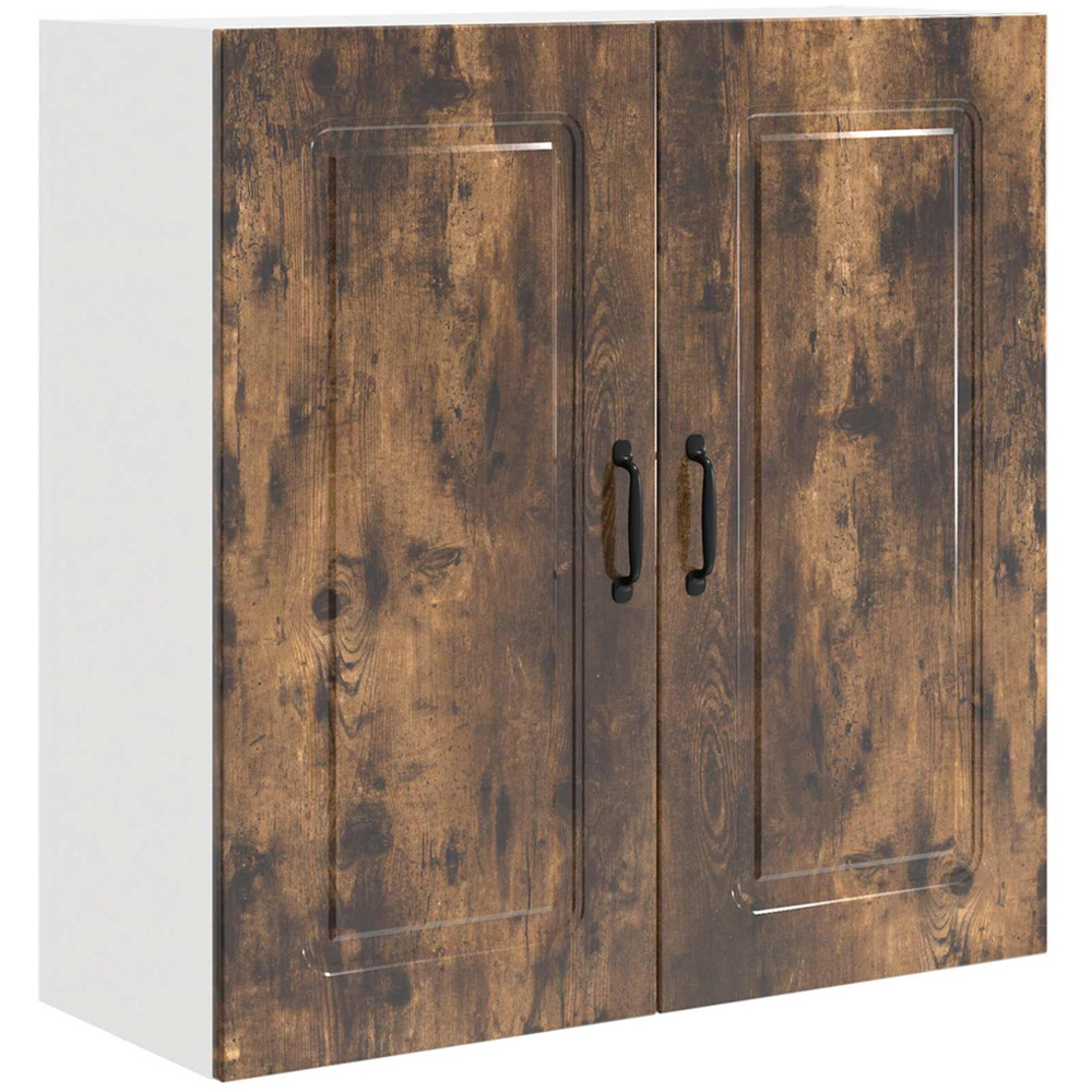 vidaXL 2 Door Smoked Oak Kitchen Wall Cabinet Image 2