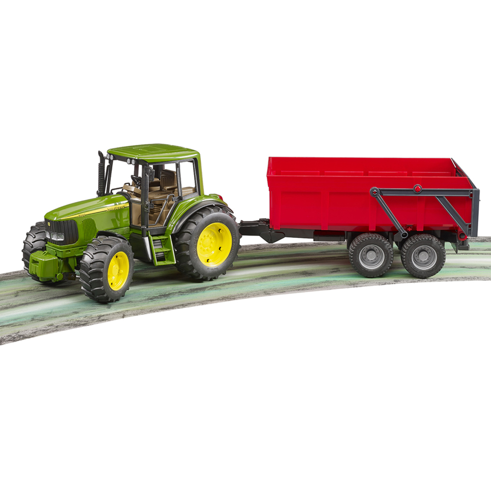 Bruder Kids John Deere 6920 Tractor Playset Model with Tipping Trailer Image 6