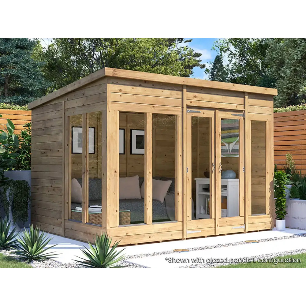Dunster House RagePanda 10 x 8ft Modular Brown Superfelt Pent Summerhouse Image 4