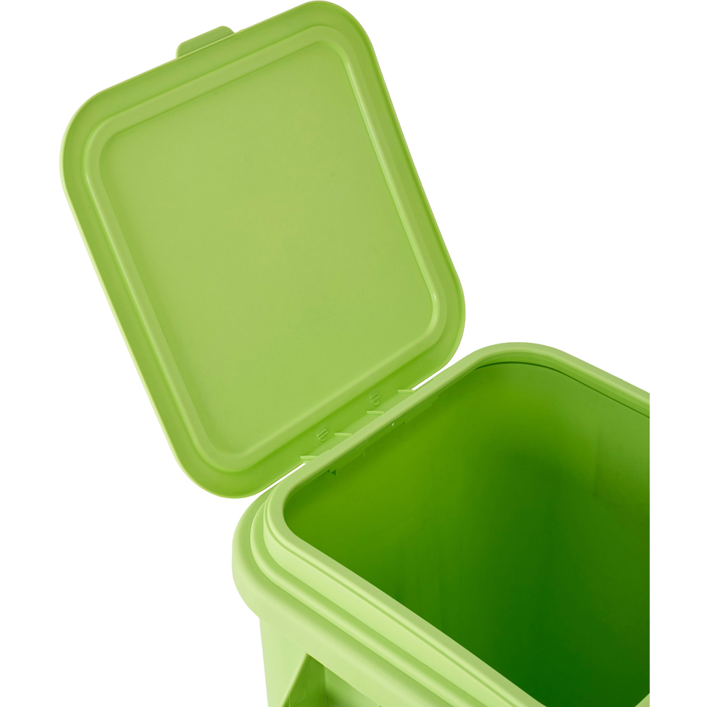 Living and Home Green Industrial Flip Lid Rubbish Bin 32L Image 6