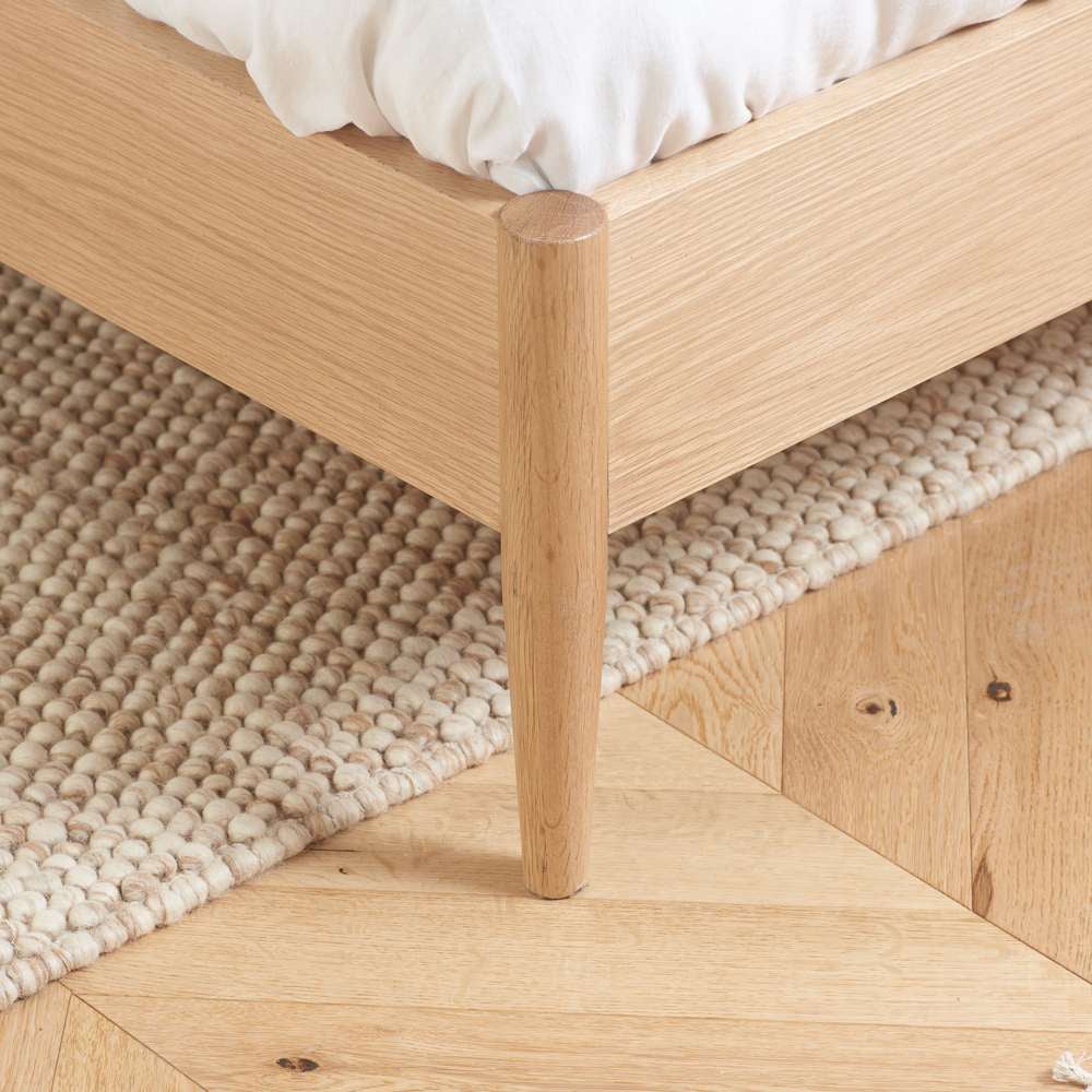 Jesper King Size Oak Bed Frame Image 8