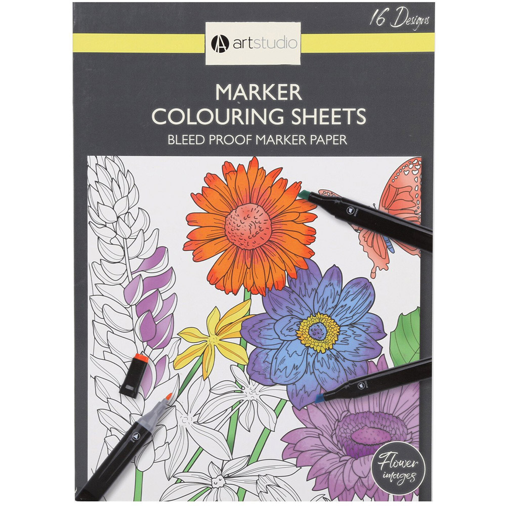 Art Studio Marker Colouring Sheets Image 2