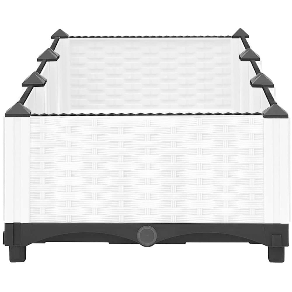 vidaXL White Polypropylene Raised Garden Bed 120 x 40 x 23cm Image 4