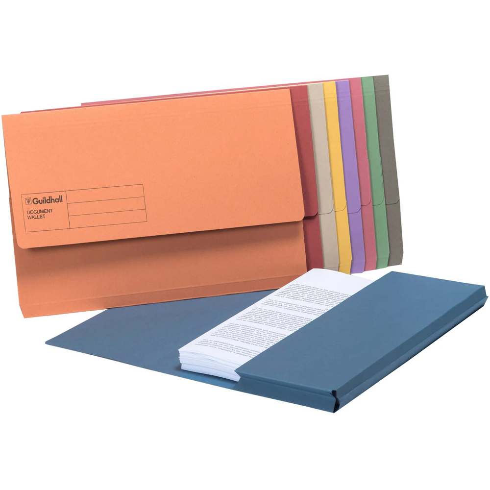 Exacompta Guildhall Multicolour A4+ Manilla Document Wallet 50 Pack Image 9