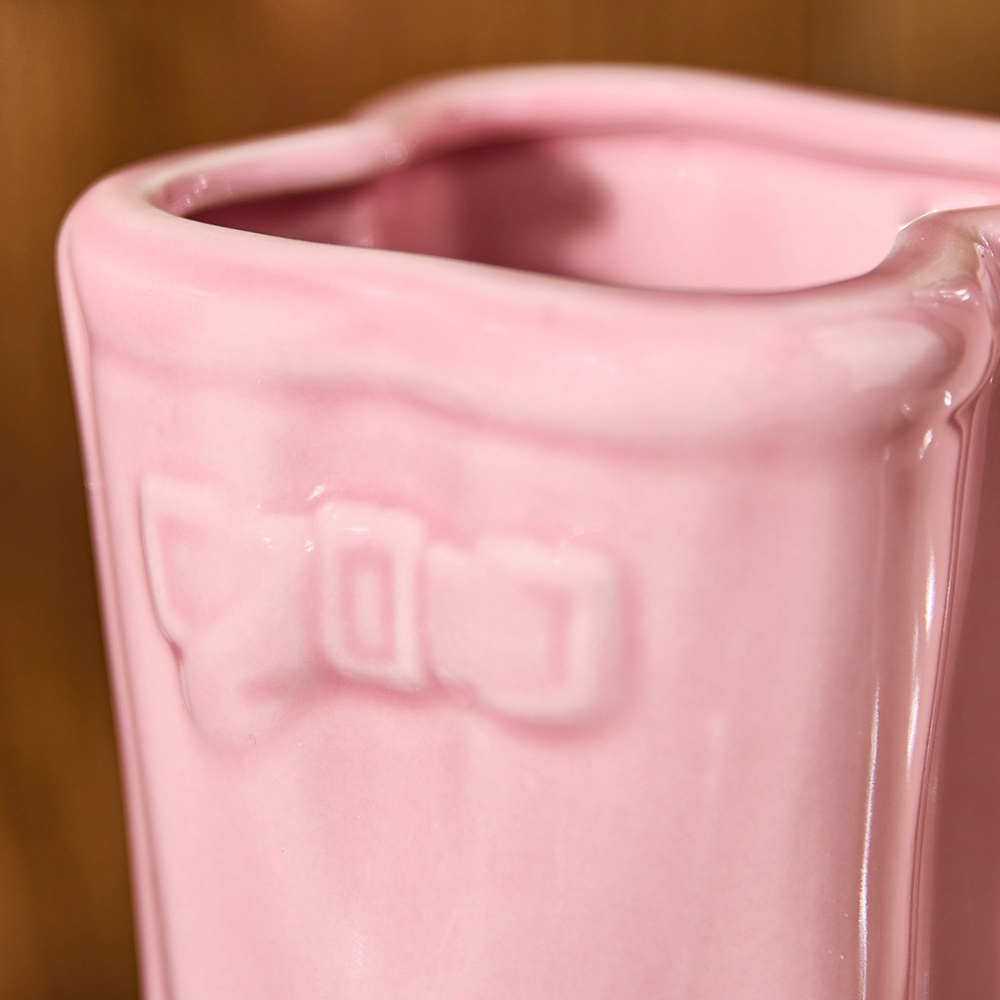 Dibor Pink Double Wellington Planter 17cm Image 5