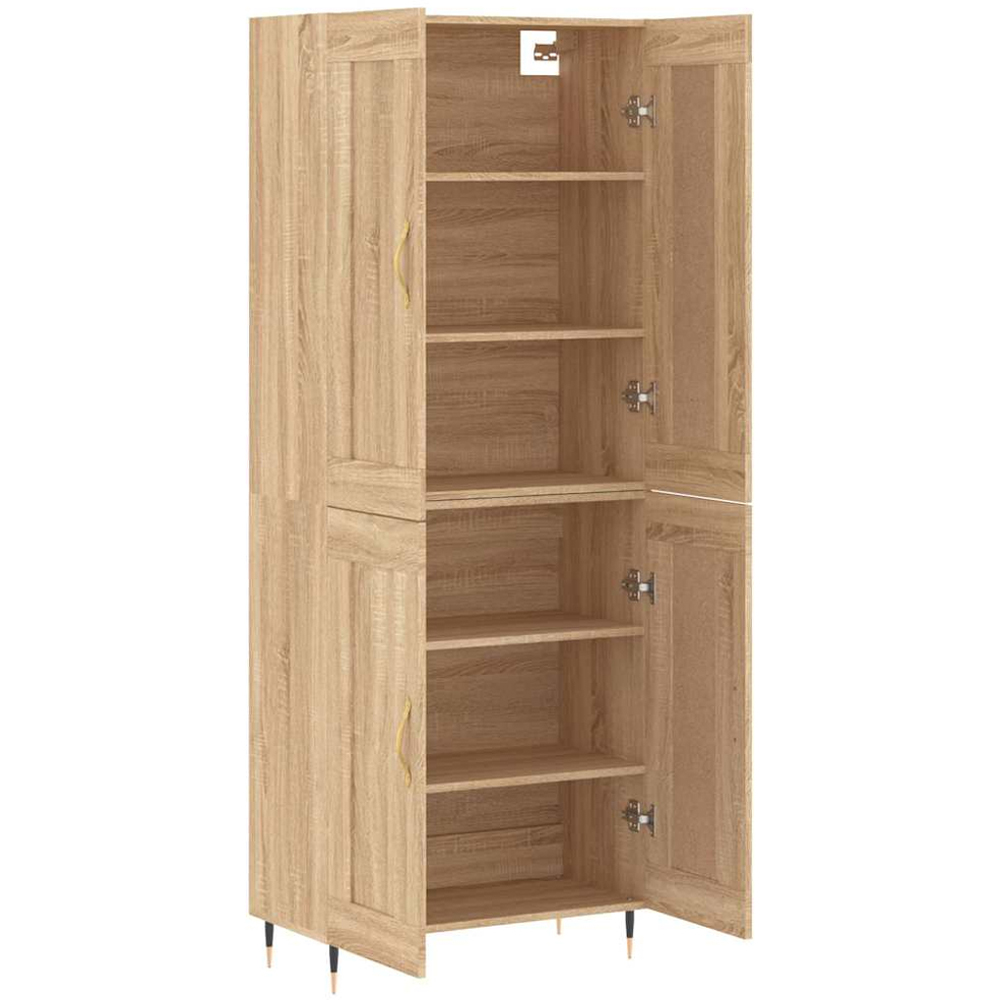 vidaXL 4 Door 6 Shelf Sonoma Oak Highboard Image 4