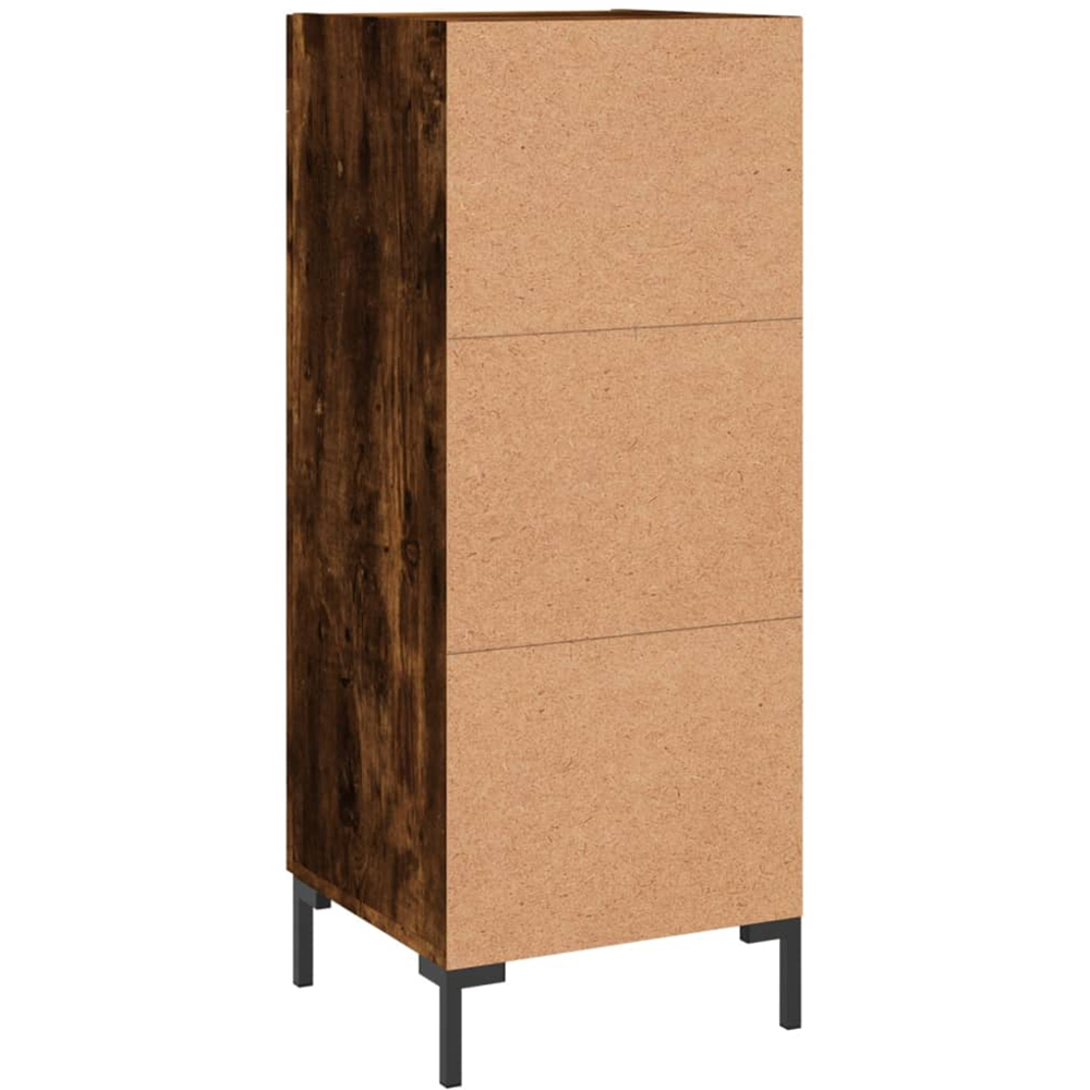 vidaXL Single Door Smoked Oak Sideboard Image 8