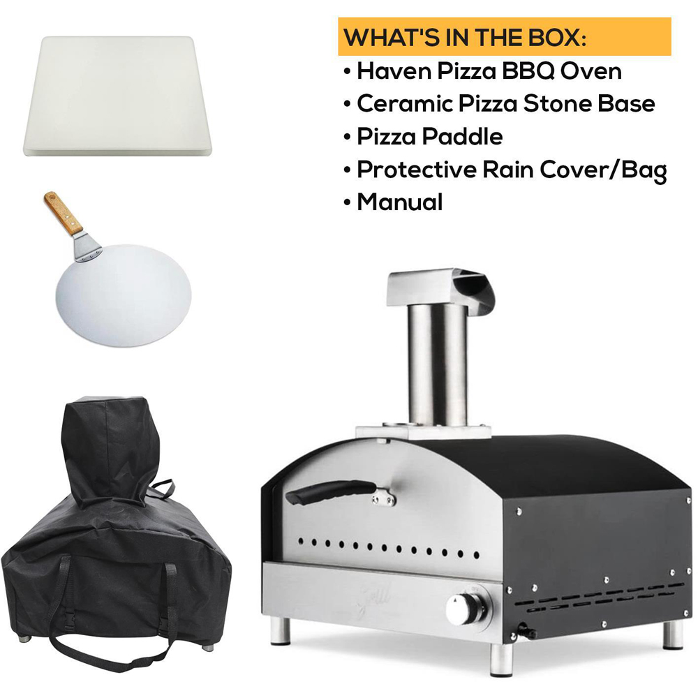 Haven Black and Silver Gas Powered 13 inch Pizza Oven Image 8