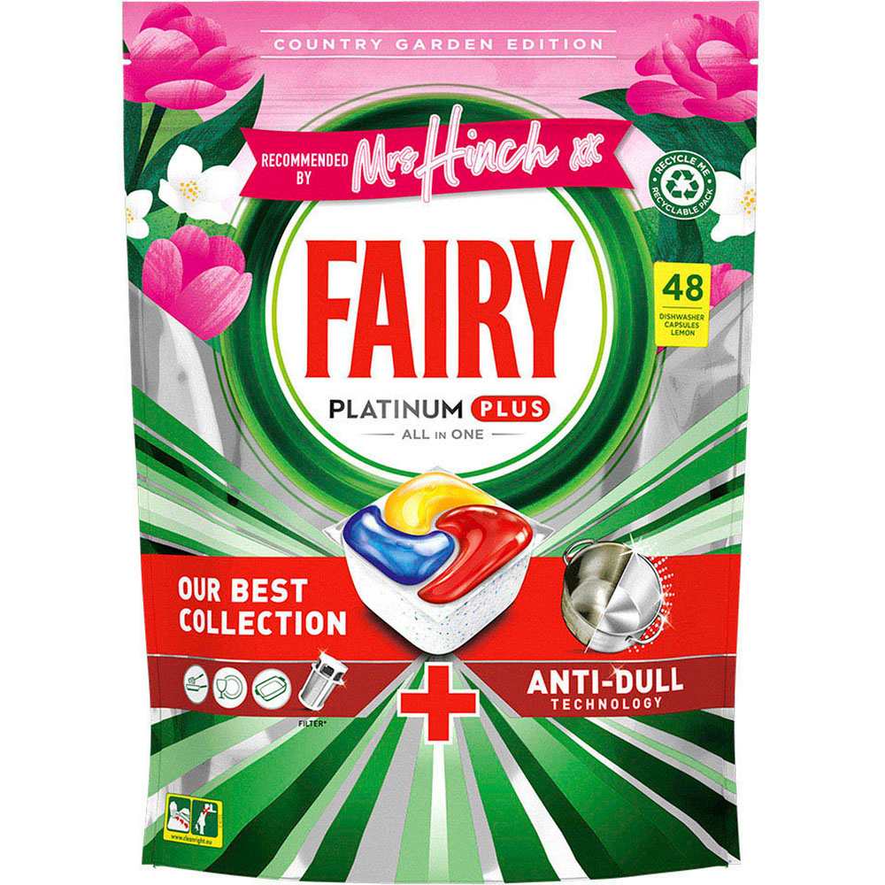 Fairy Platinum Plus All In One Lemon Dishwasher Tablets 48 Pack Image