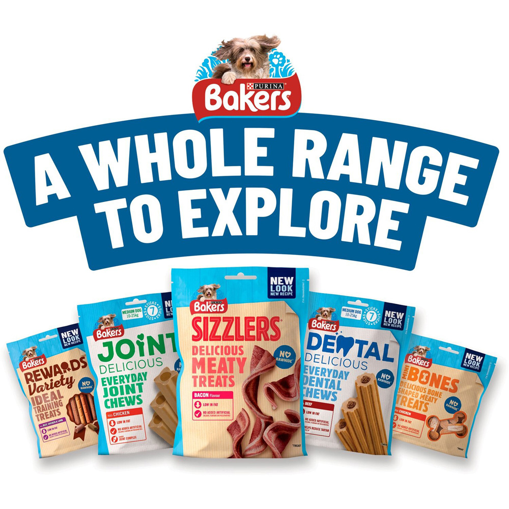 Bakers Bacon and Cheese Whirlers Adult Dog Treat 130g Image 5