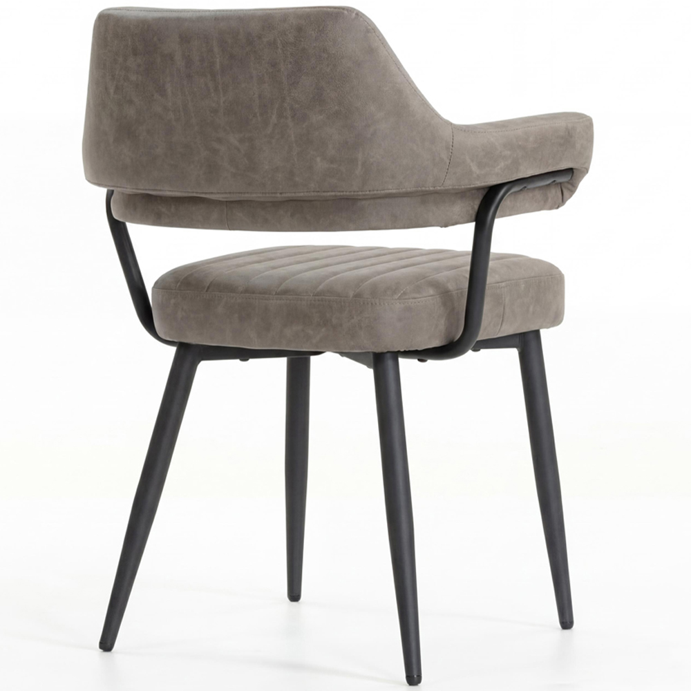 Portland Axton Grey Faux Leather Dining Chair Image 4