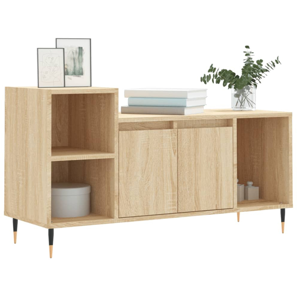 vidaXL 2 Door 3 Open Shelf Sonoma Oak TV Cabinet Image 3