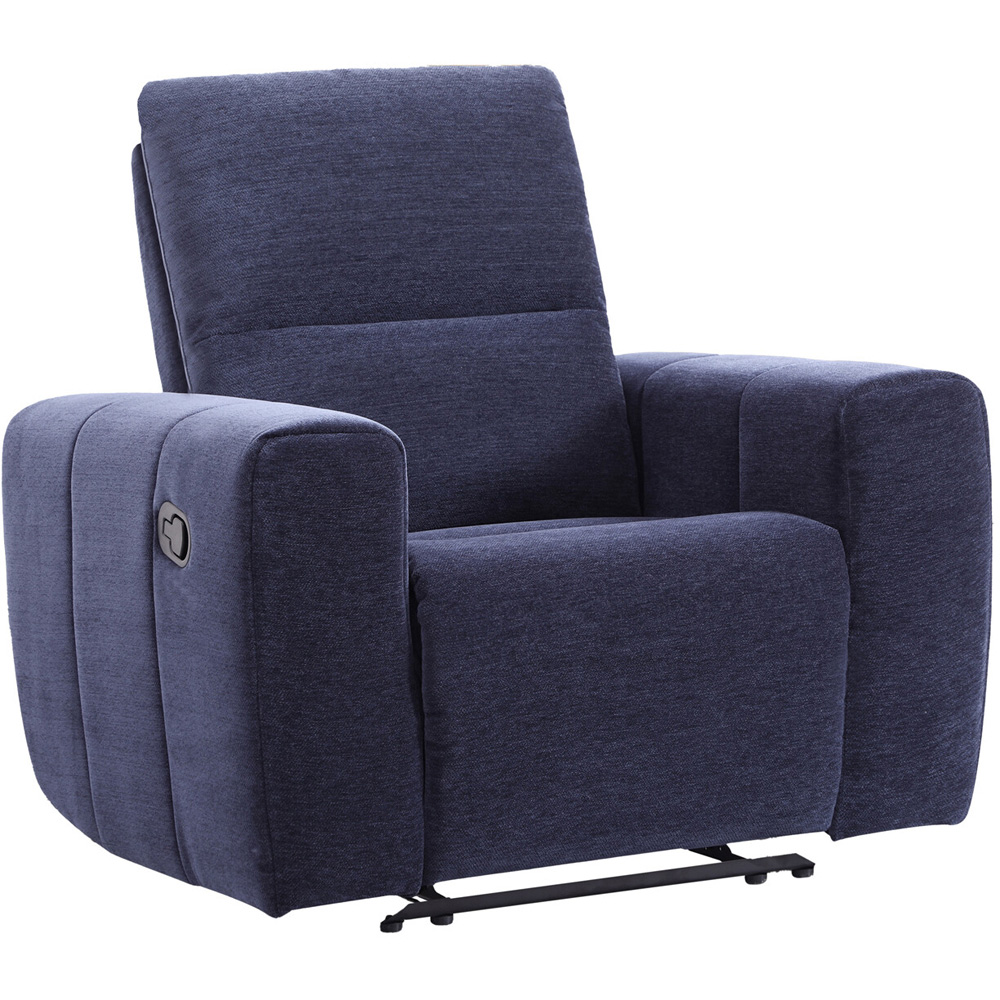 Holborton Manual Recliner Armchair Navy Image 2
