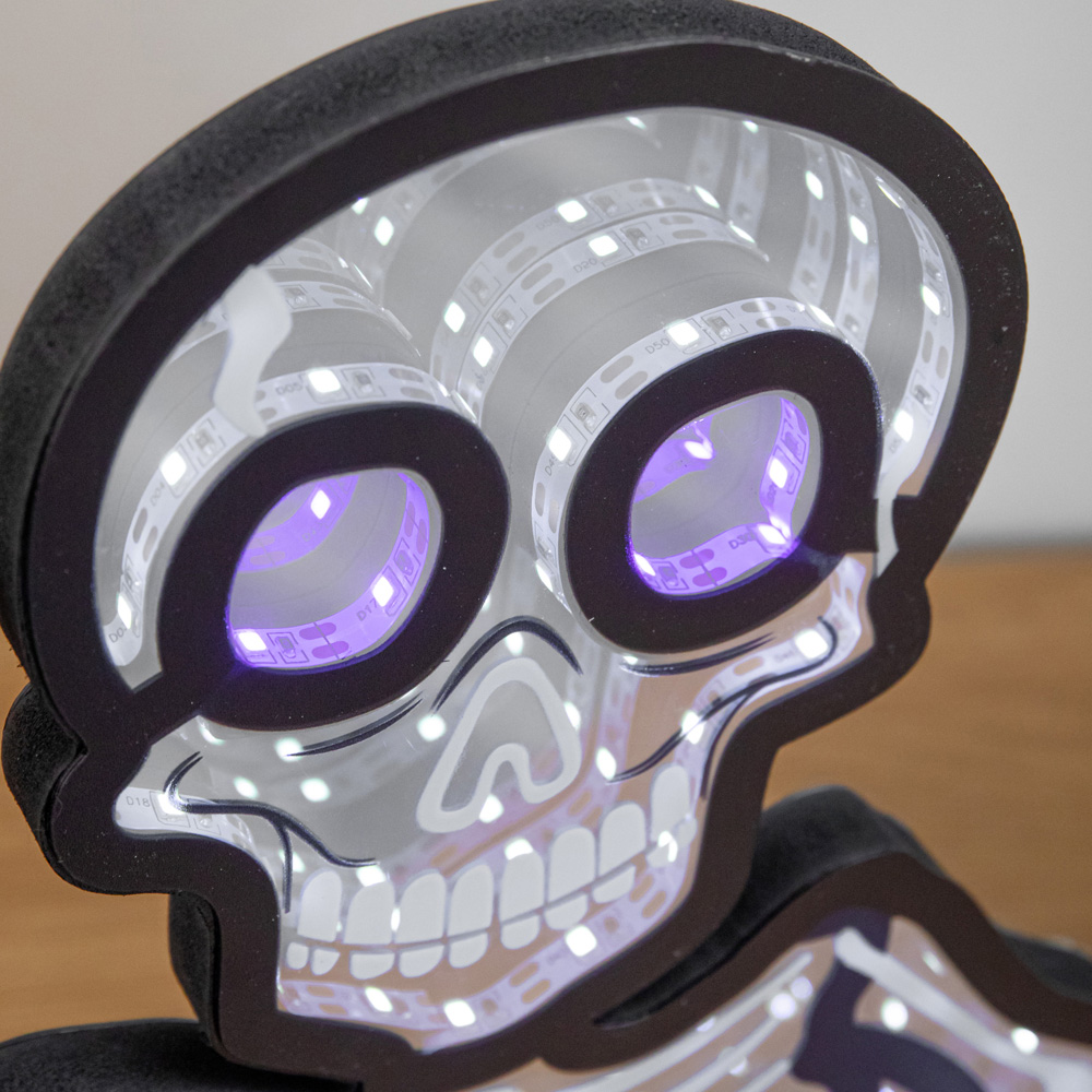Samuel Alexander LED Halloween Skeleton Infinity Mirror 27cm Image 5
