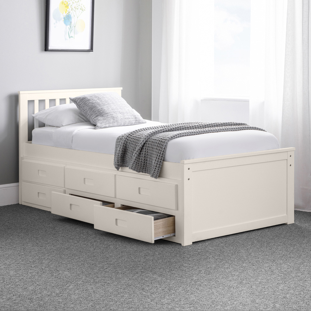 Julian Bowen Surf White Maisie Bed with Underbed and Drawers Image 9