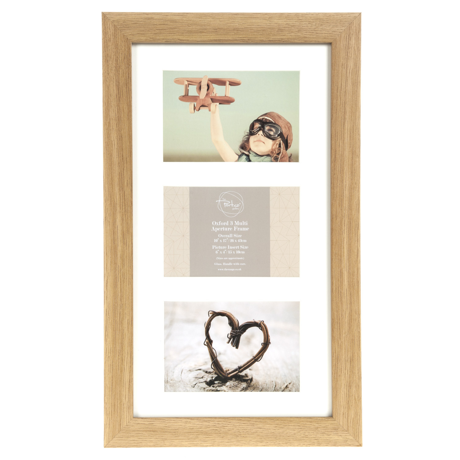 Oxford 3 Aperture Wood Effect Photo Frame Image 1