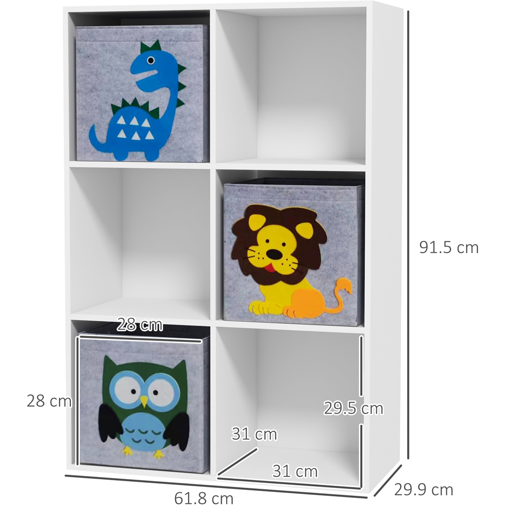Tommy Toys 3 Fabric Drawer 3 Shelf White Toy Organiser Image 8