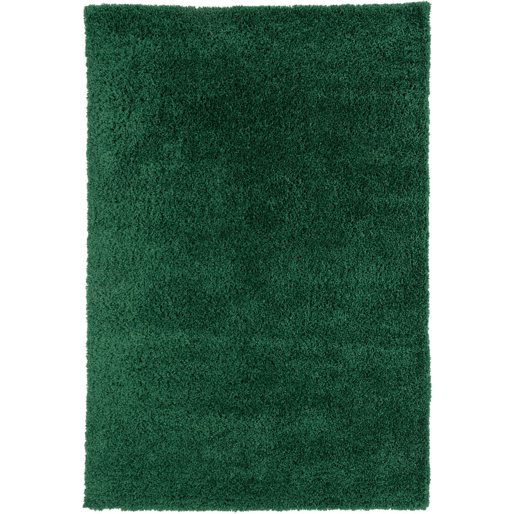 Kukoon Nore Dark Green Soft Shaggy Rug 60 x 110cm Image 2