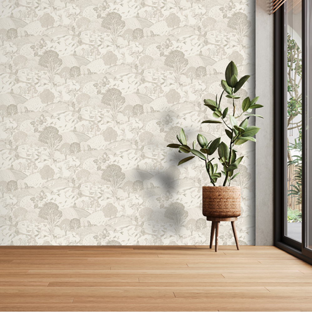 Arthouse Country Landscape Neutral Wallpaper Image 2