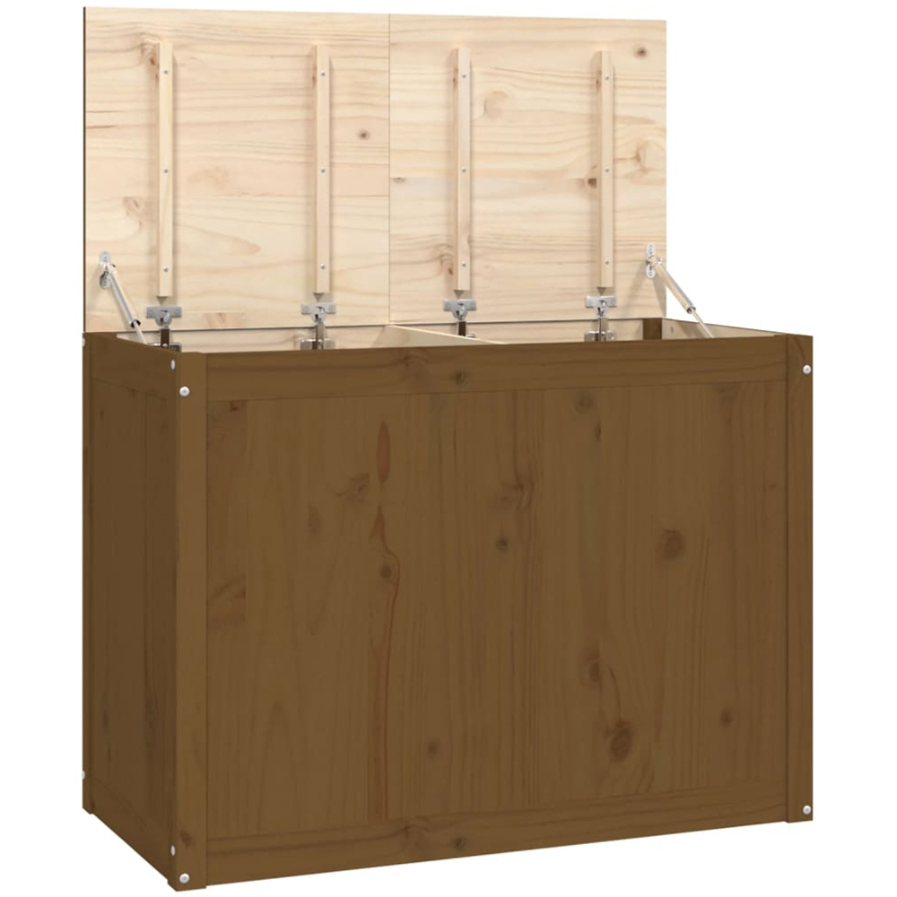 vidaXL Honey Brown Solid Pine Wood Laundry Basket 88.5 x 44 x 66cm Image 1