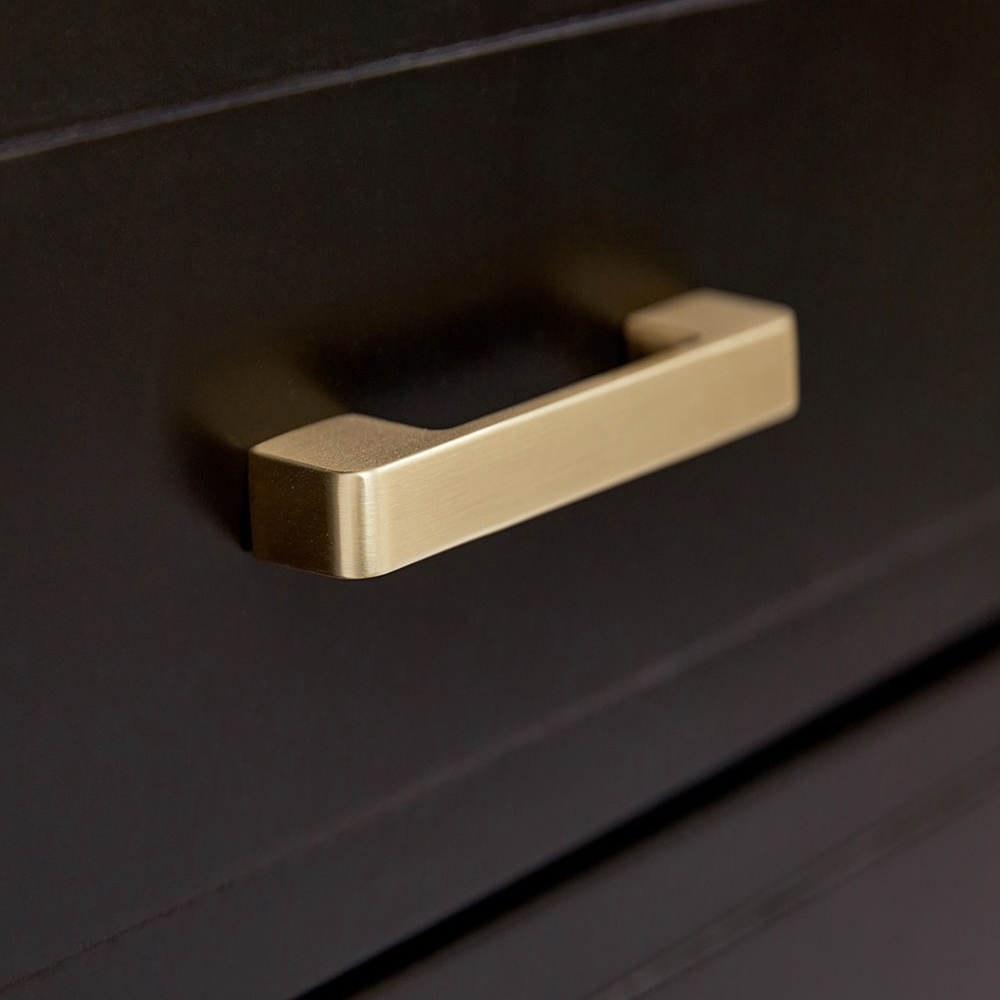 Palazzi 2 Drawer Black Bedside Table Image 6