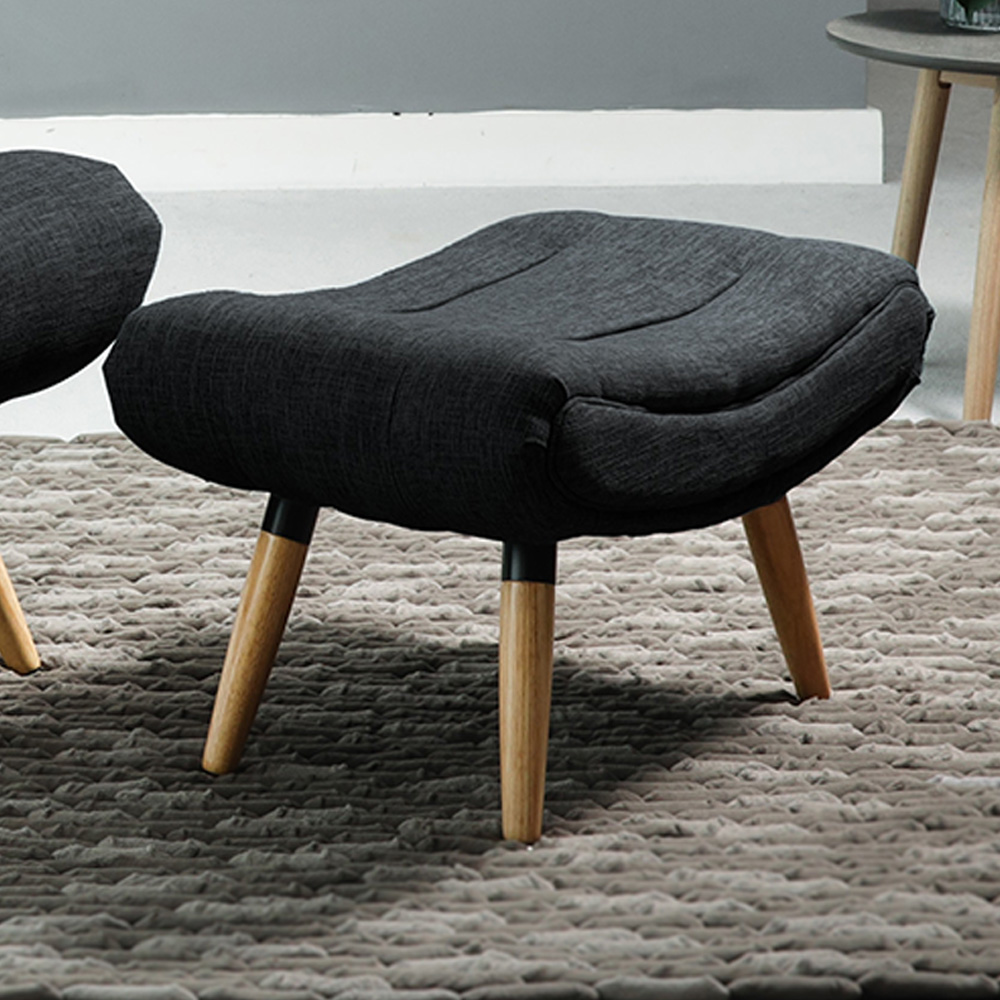 Artemis Home Madelia Black Accent Chair with Footstool Image 4