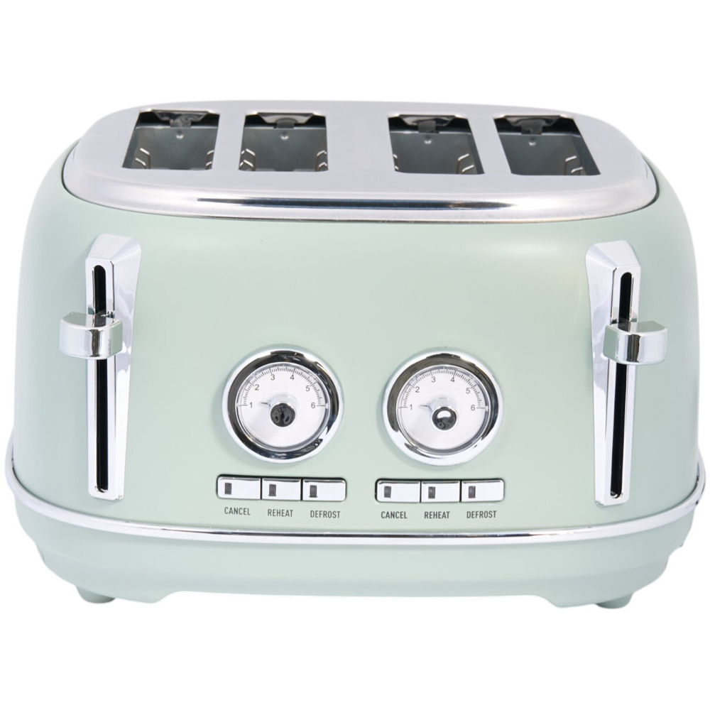Kitchen Master 4 Slice Retro Toaster Sage Image 4
