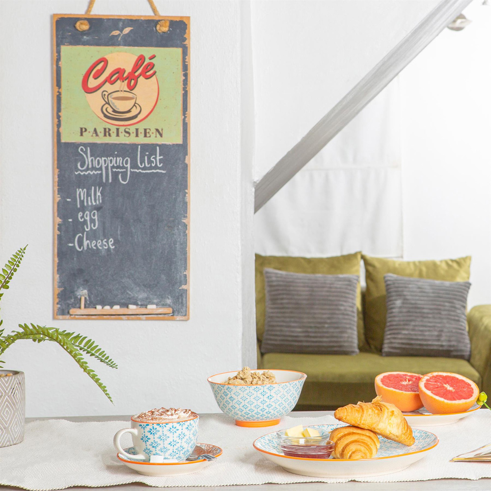 Nicola Spring Blue Hand Printed 30 Piece Dinner Set Image 2