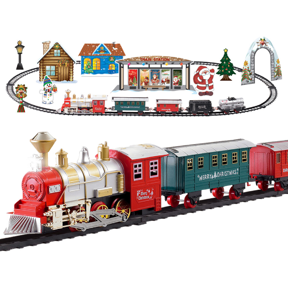 Christmas workshop train set shop